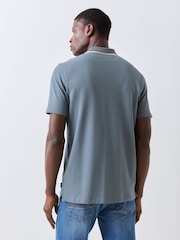 PS Paul Smith Grey Tipped Zip Neck Polo Shirt - Image 3 of 6