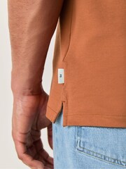 PS Paul Smith Orange Tipped Zip Neck Polo Shirt - Image 5 of 8