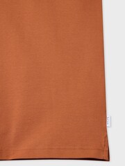 PS Paul Smith Orange Tipped Zip Neck Polo Shirt - Image 8 of 8
