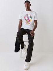 PS Paul Smith White Skull Graphic Print T-Shirt - Image 2 of 6
