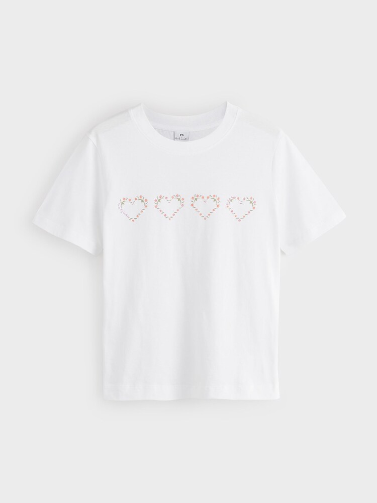 PS Paul Smith Embroidered Lace Heart T-Shirt - Bild 1 von 2