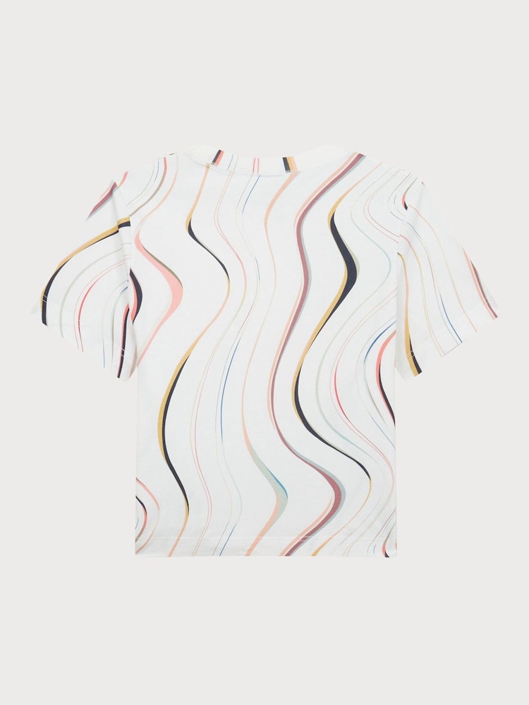 PS Paul Smith White Swirl Print T-Shirt - Image 2 of 2