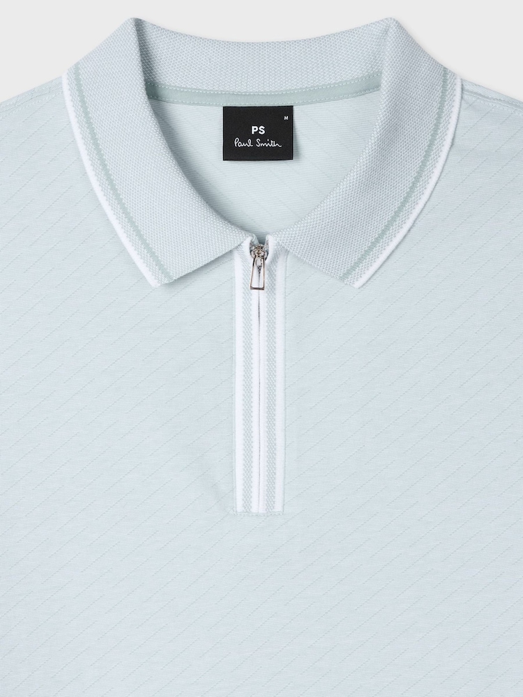 PS Paul Smith Zip Neck Polo Shirt - Imaginea 2 din 2
