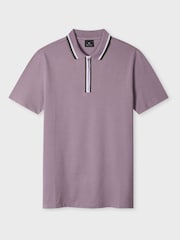 PS Paul Smith Tipped Zip Neck Polo Shirt - Imagen 6 de 8