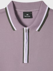 PS Paul Smith Tipped Zip Neck Polo Shirt - Imagen 7 de 8