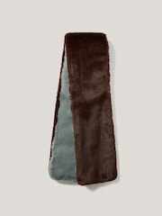 Jigsaw Brown Faux Fur Scarf - Image 1 of 3