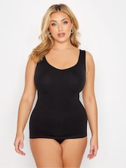 Yours Curve Black Seamless Tummy Control Vest Top - Image 1 of 2