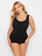 Yours Curve Black Seamless Tummy Control Vest Top - Image 2 of 2