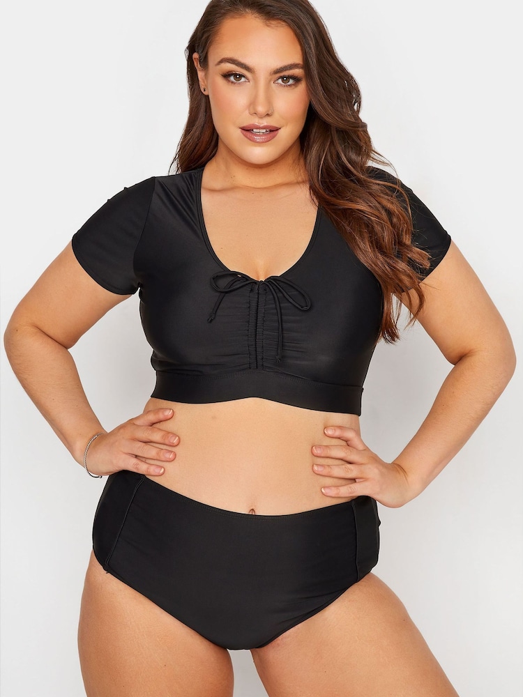 Yours Curve Black Tummy Control Bikini Briefs - Image 2 of 3 Yours Curve Black Tummy Control Bikini Briefs - Image 2 of 3