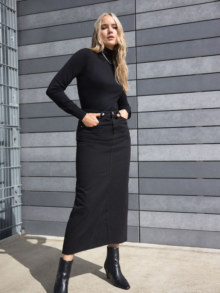 Long Tall Sally Black Long Sleeve Roll Neck Jumper - Image 1 of 5 Long Tall Sally Black Long Sleeve Roll Neck Jumper - Image 1 of 5