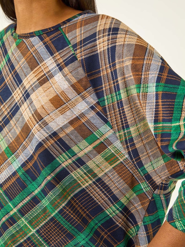 Roman Green Patchwork Round Hem Blouse - Image 5 of 5 Roman Green Patchwork Round Hem Blouse - Image 5 of 5