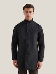 Peckham Rye Black Padded Rain Coat - Image 2 of 13