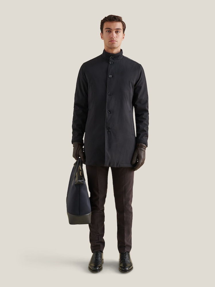 Peckham Rye Black Padded Rain Coat - Image 2 of 12 Peckham Rye Black Padded Rain Coat - Image 2 of 12