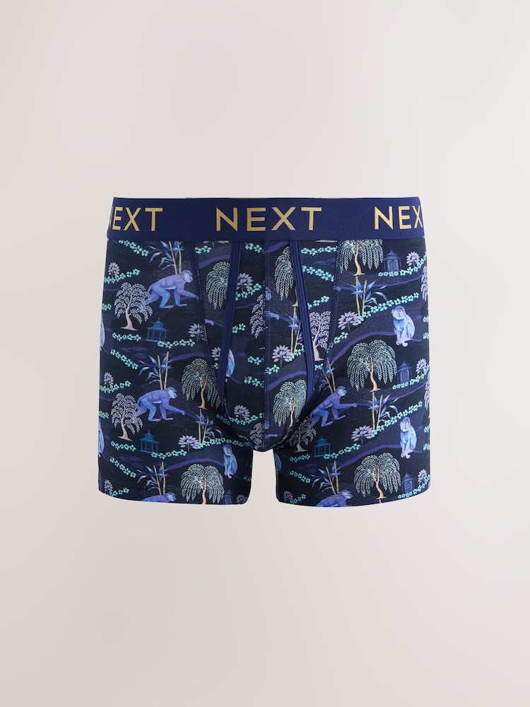 Blue/Green A-Front Boxers 5 Pack - Image 2 of 9