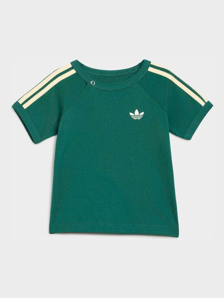 Verde - Conjunto adidas originals 3 STRIPE STS Top e Short - Imagem 2 de 7