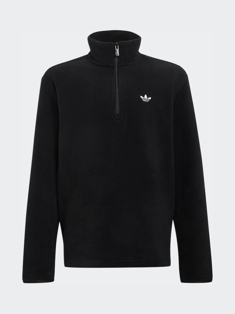 adidas Originals Black Half Zip Fleece - Image 1 of 1