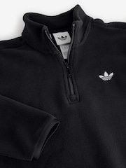 adidas Originals Black Half Zip Fleece - Image 9 of 10
