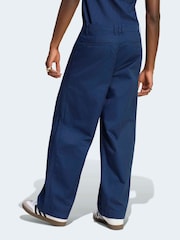 adidas Originals Blue 3 Stripes Pleated Joggers - Image 2 of 6