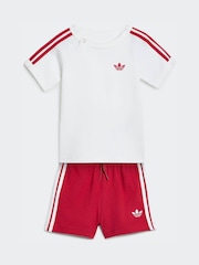 Branco - Conjunto adidas originals 3 STRIPE STS Top e Short - Imagem 1 de 7