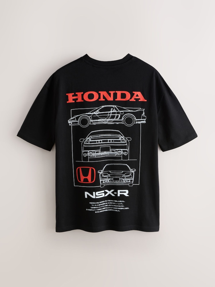 Black Honda Hot Hatch Car Graphic T-Shirt - Image 1 of 4
