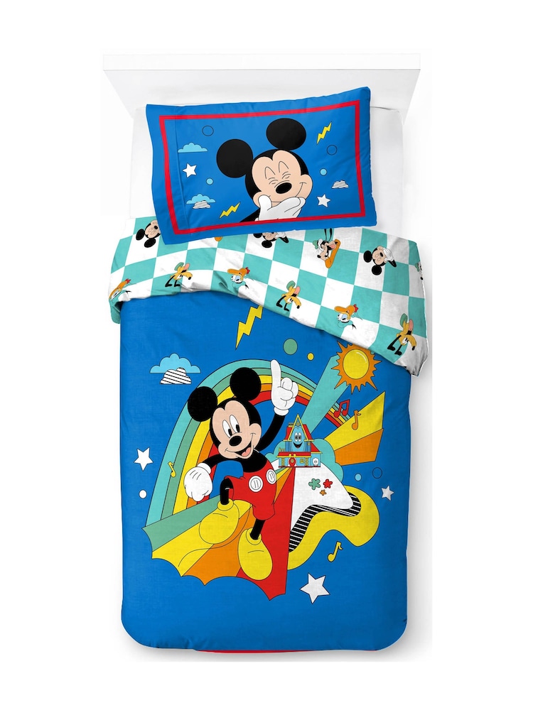 Jay Franco Blue Dinsey Mickey Mouse Single Duvet Set - Image 2 of 6 Jay Franco Blue Dinsey Mickey Mouse Single Duvet Set - Image 2 of 6