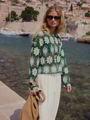 Ecru Balloon Leg Tailored Trousers - Image 2 of 7