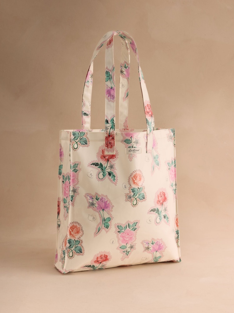 Cath Kidston Ecru Rose Print Large Book Bag - Image 1 of 3 Cath Kidston Ecru Rose Print Large Book Bag - Image 1 of 3