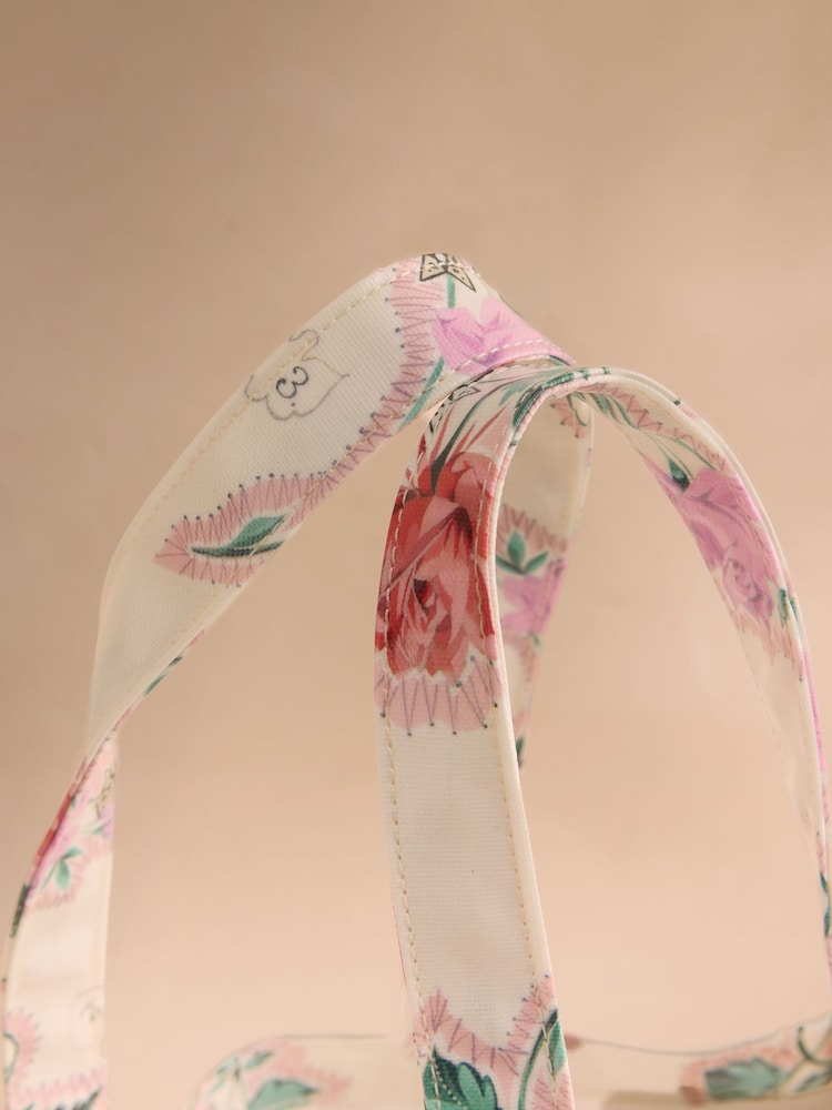 Cath Kidston Ecru Rose Print Large Book Bag - Image 2 of 3 Cath Kidston Ecru Rose Print Large Book Bag - Image 2 of 3