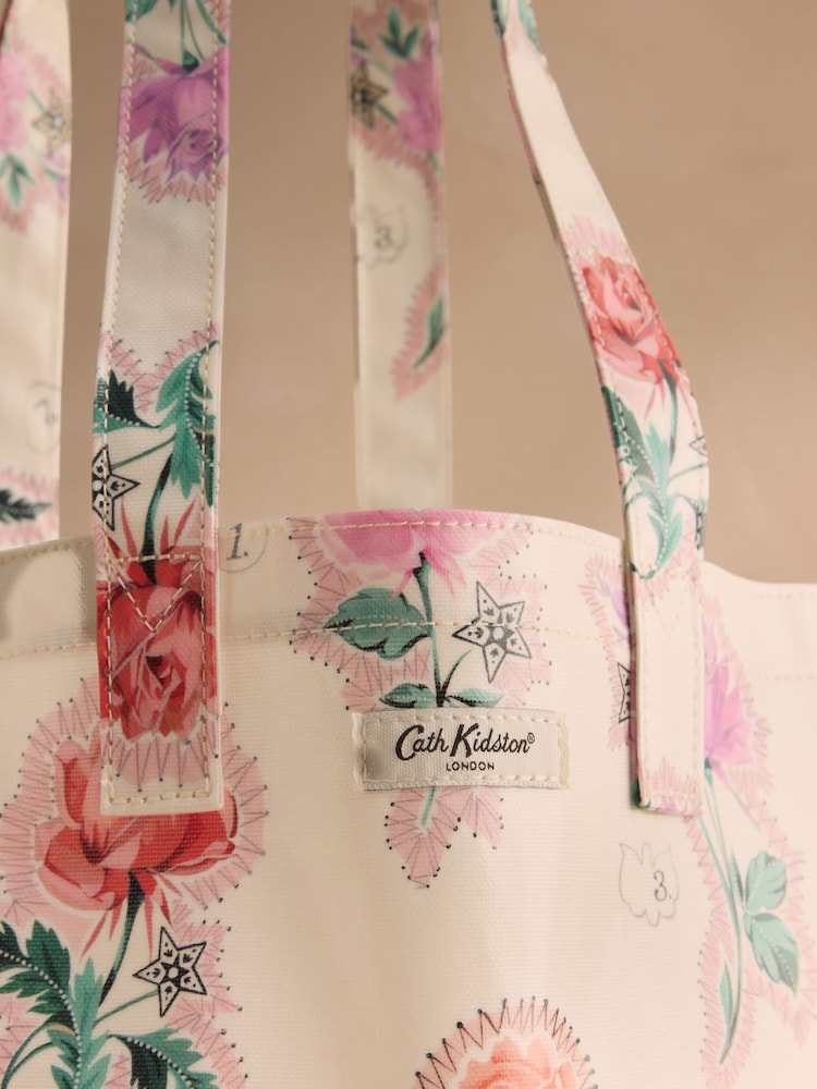 Cath Kidston Ecru Rose Print Large Book Bag - Image 3 of 3 Cath Kidston Ecru Rose Print Large Book Bag - Image 3 of 3