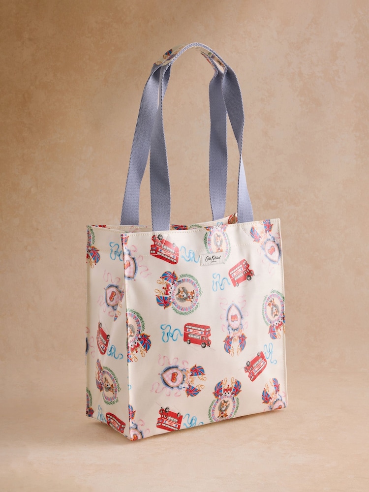 Cath Kidston Ecru London Print Medium Book Bag - Image 1 of 5 Cath Kidston Ecru London Print Medium Book Bag - Image 1 of 5