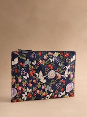 Cath Kidston Navy Butterfly Bloom Overnight Weekender Bag - Image 4 of 6