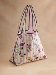 Cath Kidston Pink Stripe Climbing Rose Marylebone Shopper Bag - Image 1 of 4