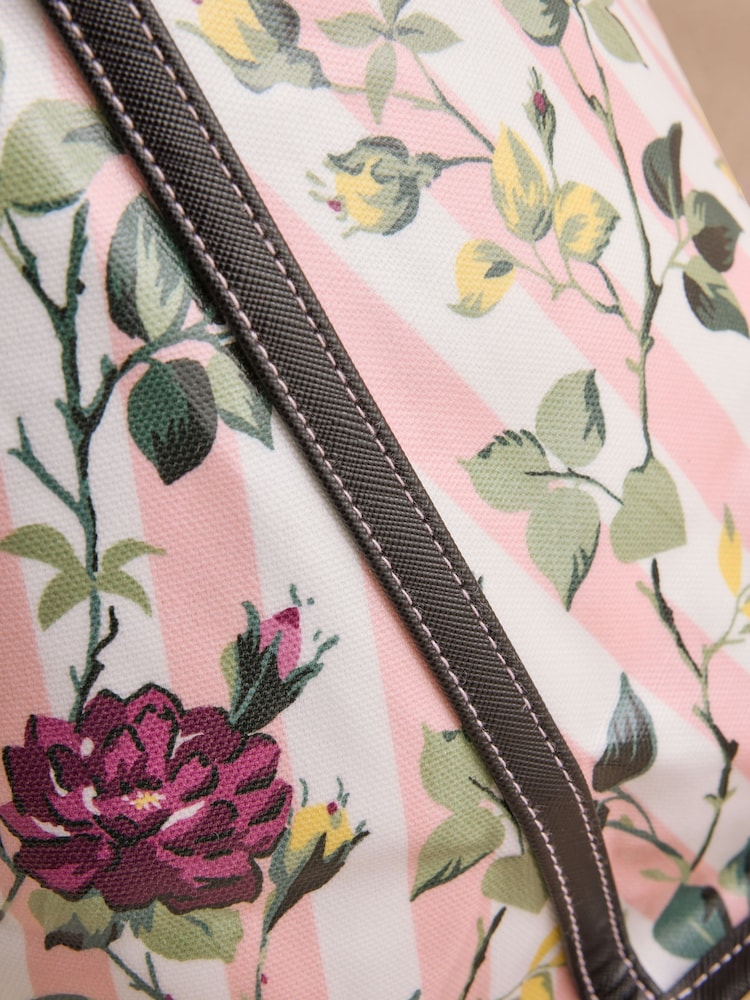 Cath Kidston Pink Stripe Climbing Rose Marylebone Shopper Bag - Image 4 of 4 Cath Kidston Pink Stripe Climbing Rose Marylebone Shopper Bag - Image 4 of 4