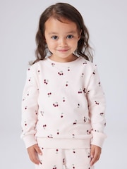 Name It Pink Cherry Print Sweatshirt - Image 1 of 4