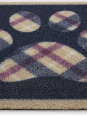 Hug Rug Navy Outdoor Tartan Paw Mat - Image 4 of 4
