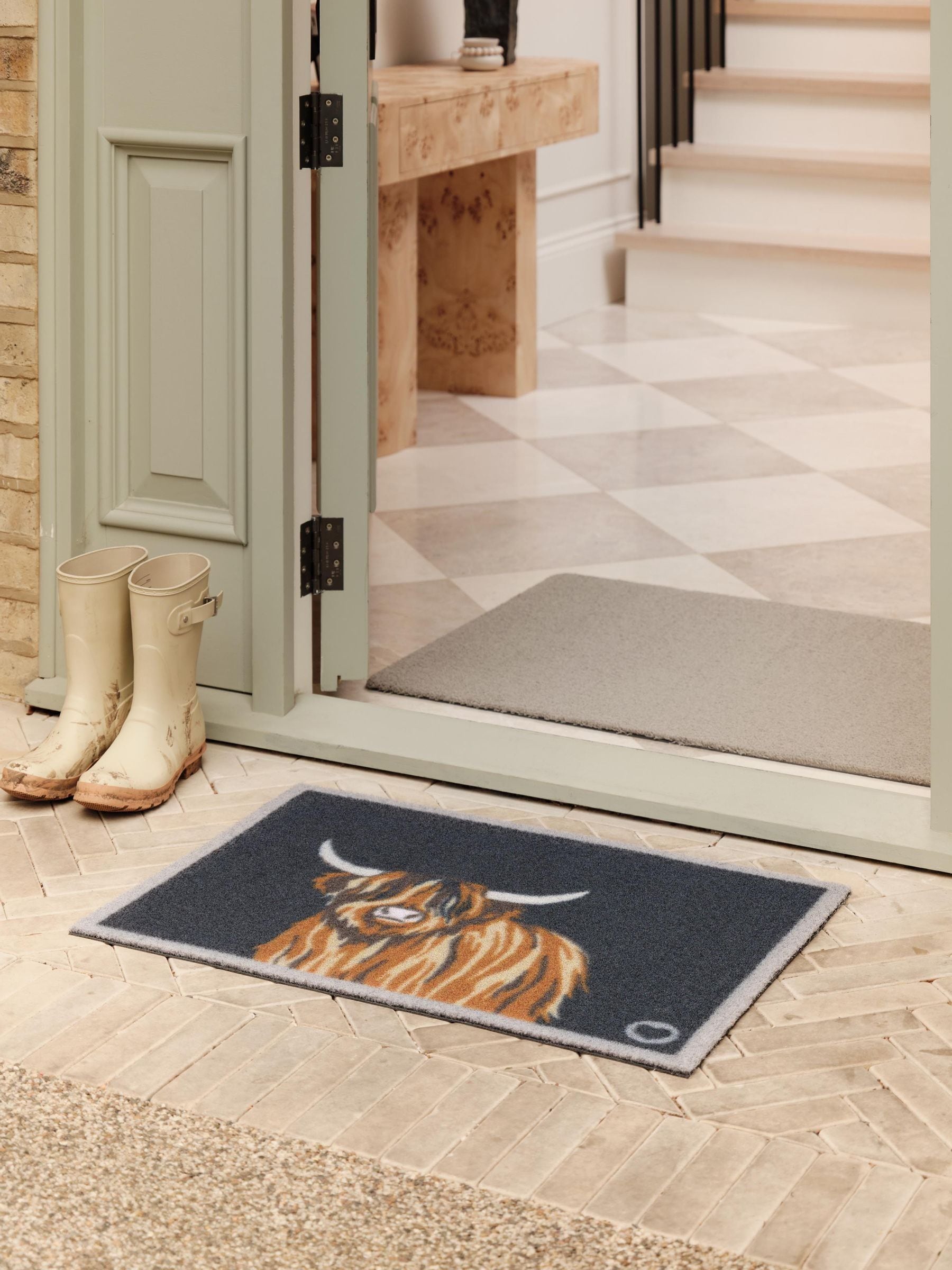 Hug Rug Navy Outdoor Highland Mat