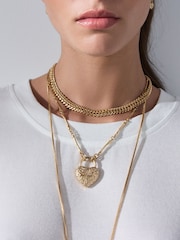 Gold Tone Tabitha Simmons x Next Layered Charm Necklace - Image 2 of 9