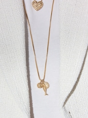 Gold Tone Tabitha Simmons x Next Layered Charm Necklace - Image 4 of 9