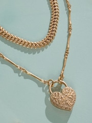 Gold Tone Tabitha Simmons x Next Layered Charm Necklace - Image 6 of 9
