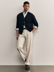 בז' - גזרה רגילה - Stretch Smart Twill Trousers - תמונה 1 מתוך 9