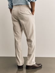בז' - גזרה רגילה - Stretch Smart Twill Trousers - תמונה 3 מתוך 9