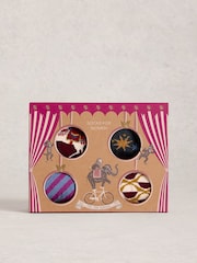 White Stuff Purple Circus Ankle Socks 4 Pack - Image 2 of 4