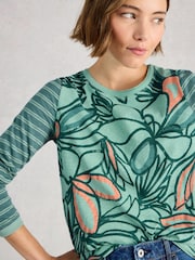 Verde oscuro - White Stuff Clara Long Sleeves T-Shirt - Imagen 4 de 6