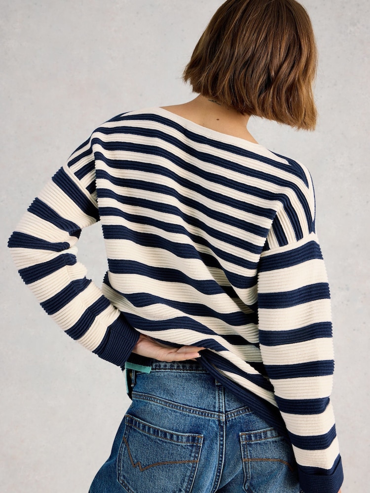 White Stuff Blue Jana Stripe Jumper - Image 2 of 6 White Stuff Blue Jana Stripe Jumper - Image 2 of 6