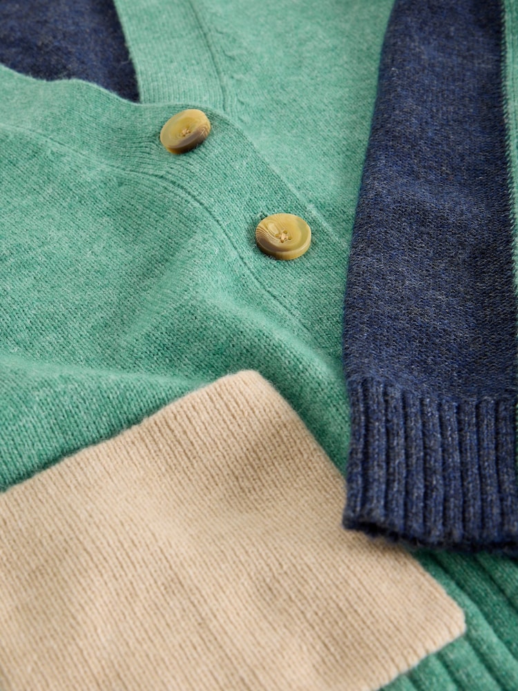 White Stuff Green Mary Colourblock Cardigan - Image 6 of 6 White Stuff Green Mary Colourblock Cardigan - Image 6 of 6