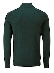 Verde - Suéter de mezcla de merino con media cremallera Miles de Skopes - Imagen 6 de 6