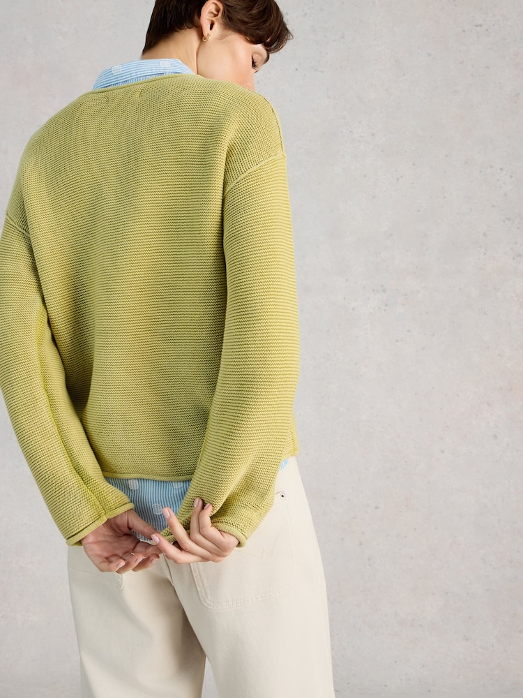 White Stuff Green Gigi Washed Jumper - Image 2 of 6 White Stuff Green Gigi Washed Jumper - Image 2 of 6