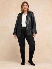 Evans Faux Leather Blazer - Imagem 2 de 4