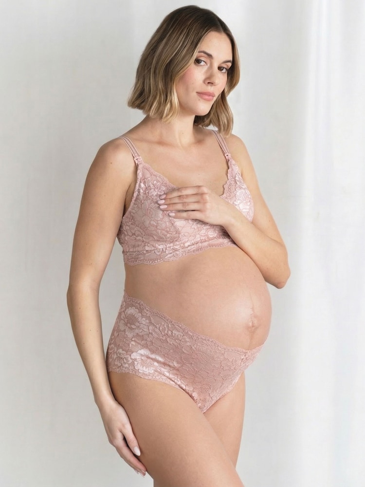 Seraphine Blush Pink Lace Maternity and Nursing Bra - Image 2 of 5