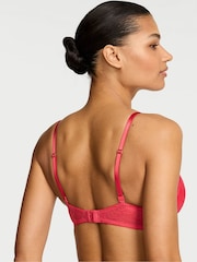 Victoria's Secret Hot Coral Pink Rose Demi Lace Bra - Image 2 of 2